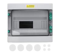 Garosa Caja de Conexiones Eléctricas, Caja de Distribución Exterior a Prueba de Lluvia IP66 de 12 Circuitos con Cubierta Transparente, para Uso en Interiores y Exteriores