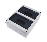 Garosa Caja de Distribución con Cubierta Transparente, Caja de Conexiones Impermeable para PC ABS HT 24W 24 Vías IP65 355 X 275 X 110 Mm para Uso de Control de Energía en Interiores y Exteriores MCB