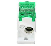 Garosa Caja de Distribución de Terminales 160A 690V, Caja de Conexiones de Alimentación con Montaje en Riel DIN y Múltiples Puertos de Salida de Cables para Gabinetes Eléctricos Industriales (Green)