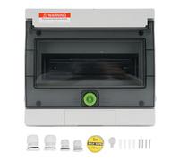 Garosa Caja de Disyuntores Impermeable de 4 Vías - Caja de Riel DIN con Clasificación IP66 para Uso en Interiores y Exteriores - Panel Eléctrico Ignífugo para Estaciones de Carga