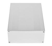 Garosa Caja de Proyectos Electrónicos, Caja de Aleación de Aluminio 6063 T5 para Placa de Circuito Impreso 68x145x200 Mm, de Cableado Blanca Plateada con Cubierta de Carcasa para Usuarios de
