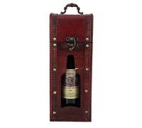 Garosa Caja de Regalo Portátil para Vino Tinto y Champán - Estuche Individual de Madera para Botella - Ideal para Boda, Cumpleaños y Eventos Especiales