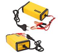 Garosa Cargador de batería inteligente de 12 V con pantalla LCD para coche, cortacésped, motocicleta, barco