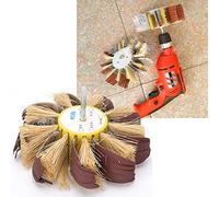 Garosa Cepillo de Cerdas Disco Cepillo Abrasivo Rueda de Pulido Cepillo de Taladro Eléctrico para La Eliminación de Óxido de Rebabas(180#)