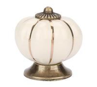 Garosa Cerámica Calabaza Perillas Vintage Gabinete Cajón Tirones Manijas Armario Cocina Habitación Niños Lindo Diseño Beige