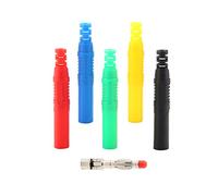 Garosa Conector Banana de 4 Mm, 10 Piezas Conectores de Cobre Chapado Soldables 32 A 1000 V para Equipos de Soldadura Industrial Electrónica con 5 Colores