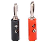 Garosa Conector Banana de 4 Mm Conector Macho de Latón Niquelado Conectores Banana para Altavoz de 4,0 Mm para Instrumentos de Enseñanza Equipos Electrónicos Inversores Máquinas de Soldar