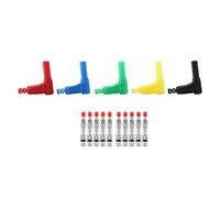 Garosa Conector Banana de 4mm, Cobre, Enchufe en Ángulo Recto, 10 Piezas para Audio, Sondas de Prueba, Conjunto de Cables