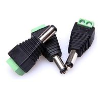 Garosa Conector de Alimentación CC Adaptador Macho Plástico Duradero 10 Piezas 2,1 Mm para Cámaras CCTV Seguridad LED Aplicaciones de 12 V