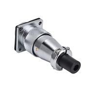 Garosa Conector de Aviación a Prueba de Agua, Aleación de Zinc, Enchufe Impermeable de 2 Pines para Maquinaria Pesada, Automatización Industrial