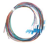Garosa Conector de de Cerámica Cable Flexible de Fibra óptica de 12 Hilos 1,5 Metros Cable Flexible de Fibra LC UPC Monomodo para LAN de Fibra óptica, de Comunicación de Fibra óptica,