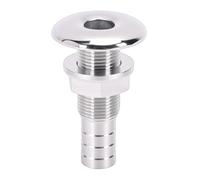 Garosa Conector de Manguera Marina de Púas de Montaje de Casco de Barco de Acero Inoxidable 316 con Anillos Concéntricos para de Drenaje y Refrigeración (Salida de Media Rosca de 3/8 de Pulgada sin