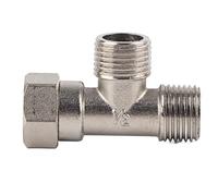 Garosa Conector en T de Acero Inoxidable, Rosca Macho G1/2, Junta de Tubería de Agua de Rosca Hembra, Reforzado Grueso para Conexión de Tubería de Agua de Drenaje Tubular