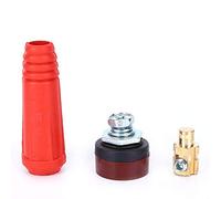 Garosa Conector Rápido de 5 Piezas, Acoplamiento de Goma de Latón, Conectores Cuadrados 10-25 para Máquina de Soldadura Eléctrica, Rendimiento a Alta Temperatura