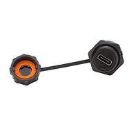 Garosa Conector USB a Prueba de Agua Tipo C Conector de Conversión Femenina Conector de Panel Hembra Roscado Socket para Carga de Transferencia de Datos