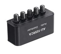 Garosa Conmutador de Audio Bidireccional Selector Estéreo de 5 Vías con Reducción de Ruido para Salas de Conferencias y Cine en Casa Plug Play Aleación de Aluminio