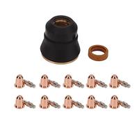 Garosa Consumibles para Cortador de, Juego de Accesorios de Antorcha de Cobre de 22 Piezas para Chuangfeimei S45, 10 Electrodos, 10 Boquillas, Difusor de Aire para un Corte Eficiente