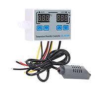 Garosa Controlador de Humedad de Temperatura Digital, Interruptor de Termostato Inteligente 12V 220W, Ventana de Visualización, Carcasa de Fuego de Fuego, Calibración Precisa, Control Simultáneo,