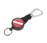 Garosa Cordón de Llave de Acero Inoxidable con Cuerda Antipérdida de Resorte, Hebilla de Resorte de Acero Inoxidable 316 con Goma para Accesorios BCD, Cuerda Elástica Portátil para Seguridad de
