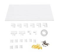 Garosa Cubierta de Cable de Pared Canaleta de Cable Pintable con Cinta Adhesiva Fuerte para 4 a 5 Cables Ethernet o 5 a 6 Cables de Cobre PVC Retardante 10 Piezas