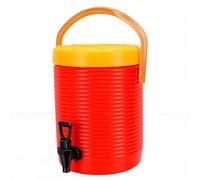 Garosa Dispensador de Bebidas de Acero Inoxidable Rojo de 9 Litros con Grifo Contenedor Térmico Comercial para Cantina Hotel Funcionalidad Fría y Caliente Aislada