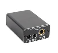 Garosa Dispositivo de Entrada y Salida de Clave Multicanal, Tamaño Compacto 64x42x22 Mm con Función CW para Conversión de Señal de 2 Vías, Puertos de 6,3 Mm y 3,5 Mm