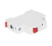 Garosa Disyuntor de CC 1P PA66 Disyuntor en Miniatura 25A DC 250V 6000A Protección contra Sobrecarga de Cortocircuito Montaje en Riel DIN para Energía Solar PV E Motocicleta EV