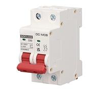 Garosa Disyuntor de CC 2P PA66 Disyuntor en Miniatura 63A DC1000V 6KA Montaje en Riel DIN para Sistemas Solares Fotovoltaicos Bancos de Baterías y Paneles de Distribución de CC