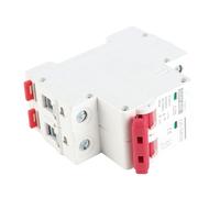 Garosa Disyuntor de CC 2P PA66 Mini Disyuntor 25A DC500V 6000A Capacidad de Ruptura Montaje en Riel DIN para Motocicleta Eléctrica Solar Fotovoltaica Vehículo Eléctrico