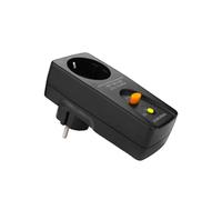Garosa Disyuntor de Protección contra Fugas 16A GFCI Enchufe de Alimentación Protector contra Sobretensiones Automático para Uso Interior y Exterior 1 Unidad (BLACK)