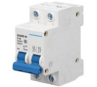Garosa Disyuntor en Miniatura de CC, 2 Polos, 50 A, 400 V, Curva C, de Rejilla de Panel Solar 6KA con Protección contra Cortocircuitos y Sobrecargas para Fotovoltaico (C32)