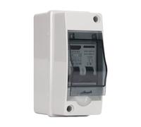 Garosa Disyuntor en Miniatura de CC de 63 A, 2P, Aislador de Interruptor de Desconexión Solar A Prueba de Agua IP65 con Cubierta Transparente para Solar Fotovoltaico, Caravana