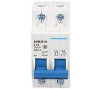 Garosa Disyuntor en Miniatura de CC, Disyuntor de CC Fotovoltaico ABS 2P 10A DC400V 6KA Interruptor de Aire para Paneles de Solar Fotovoltaico y Usuarios de Distribución de Energía de (C32)