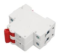 Garosa Disyuntor en Miniatura de CC, Mini Disyuntor PA66 2P 25A DC1000V 6000A Capacidad de Ruptura, de CC de 20000 Ciclos para Solar Fotovoltaico Motocicleta Eléctrica