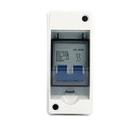 Garosa Disyuntor en Miniatura de CC PA66 Interruptor de Desconexión de CC 25 A 1000 V IP65 Cubierta Transparente Capacidad de Ruptura de 4000 A para de Energía Solar Control Eléctrico Al Aire Libre