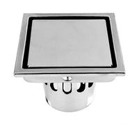 Garosa Drenaje Piso Acero Inoxidable Cuadrado con Filtro Extraíble, Rejilla desagüe Suelo Anti-Obstrucción Y Anti-Olor para Baño Y Cocina, Inserto Drenaje Plano para Ducha