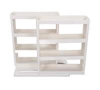 Garosa Estante de Almacenamiento Plegable, Organizador ABS Giratorio de 90° con Estantes Dobles para Especias de Cocina y Organización de Gabinetes de Baño