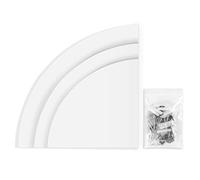 Garosa Estante de Pared de Esquina Flotante, Estante de Almacenamiento Montado para Libros, Decoración de CD sin Hardware Visible para Sala de Estar, Oficina y Cocina, 3 uds.