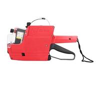 Garosa Etiqueta de Precio de 2 Líneas y 10 Dígitos, Herramienta de Fijación de Marcador de Pistola Etiquetadora para Oficina, Venta Minorista, Comestibles, Marcado de Organización (Rojo)