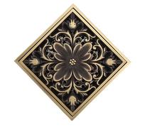 Garosa Filtro de Ducha Cuadrado de Latón, Estilo Antiguo de Latón Macizo, Drenaje Eficiente con Diseño de Obstrucción para Baño y Cocina