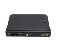 Garosa Fuente de Alimentación Ininterrumpida ABS DC Backup UPS 36W con PoE Puerto LAN USB para Cámara Enrutador Módem óptico Enchufe UE Pantalla LED Salida 2.5A para Red de Oficina en Casa (Enchufe