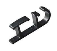 Garosa Gancho de Cuenca Montada en la Pared Ratch de Almacenamiento de Baño de Doble Capa para Toalla de Lavabo sin Golpes de Aluminio Adhesivo Negro para Baño Doméstico