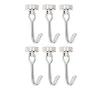 Garosa Ganchos Magnéticos Oscilantes, Material N35, Fuerte Succión, Rotación de 180° para Cocina, Baño y Organización de Joyas (Níquel)