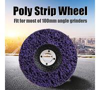 Garosa Herramienta de Eliminación de Pintura y óxido de Rueda de Tira de Polietileno, 5 Discos de Nailon para Amoladora Angular de 4 Pulgadas, Grano 60, 10000 Rpm para Limpieza de Revestimientos y