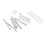 Garosa Herramienta de Instalación de Cierres a Presión, Acero Inoxidable, 7 Piezas, Esencial para la Elaboración de Cuero con Diseño Ergonómico