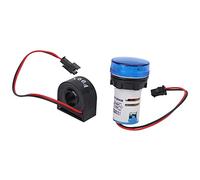 Garosa Indicador de Corriente de Voltaje, Material ABS, Pantalla Brillante para Mediciones Eléctricas AC50-500V 0-100A, Ideal para Mantenimiento de Equipos Eléctricos (BLUE)