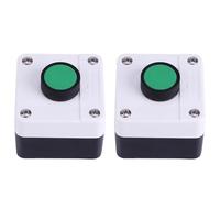 Garosa Interruptor de Arranque con Botón Pulsador para Abridor de Puerta, Interruptor Momentáneo de Control Confiable, Diseño de Plástico Elegante, 2 uds.