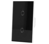 Garosa Interruptor de Luz Inteligente WiFi Táctil de Pared Interruptor de Luz LED de 2 Bandas AC 95 a 250 V Panel ABS de Vidrio Templado Aplicación Control de Voz para el Hogar Dormitorio Sala de
