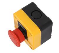 Garosa Interruptor de Parada de Emergencia Botón Pulsador Momentáneo Rojo con Capacidad de 10 A para Sistemas de Seguridad y Control Industrial