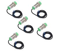 Garosa Interruptor de Sensor de Aproximación ABS Aleación de Aluminio Sensor de Proximidad Inductivo AC 90 250 V 15 Mm Detección IP65 para Control de Equipos de Automatización Industrial